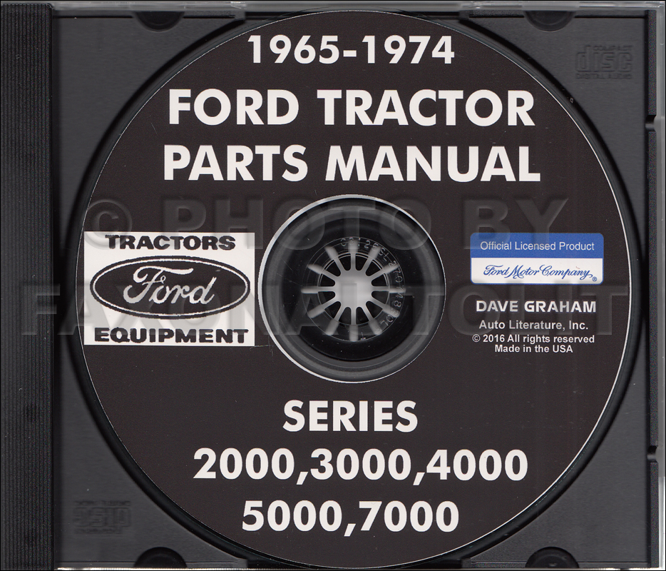 1965-1974 Ford Tractor Parts Manual CD-ROM 2000, 3000, 4000, 5000, 7000