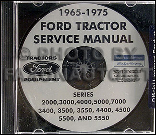 1965-1975 Ford Tractor Repair Shop Manual 2000, 3000, 4000, 5000, 7000 CD-ROM