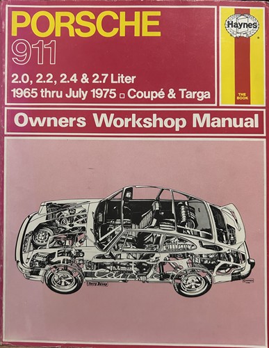 Haynes Owner’s Workshop Manual Porsche 911 1965-1975