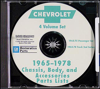 1973-1978 Chevy  & GMC 1/2 thru 1 ton CD-ROM Parts Illustrations 