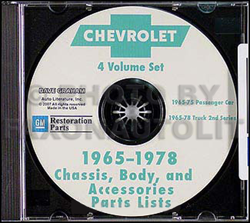 1967-1975 Chevy Illustrated Parts Book on CD-ROM