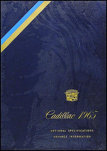 1965 Cadillac Preliminary Optional Specifications Book