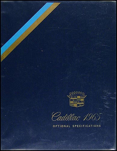 1965 Cadillac Optional Specifications Book Original