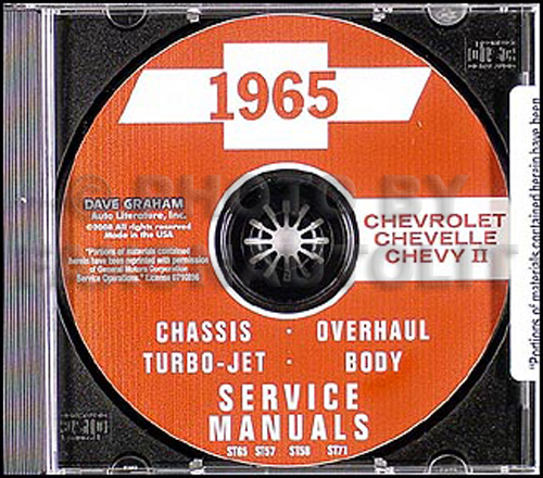1965 Chevy CD Body & Shop Manual Impala/Nova/Chevelle/El Camino/SS