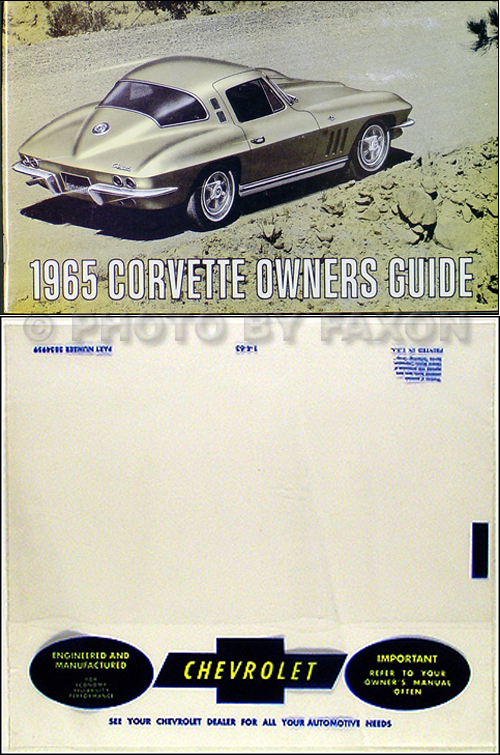1965 Corvette Sting Ray Reprint Owner's Manual Package