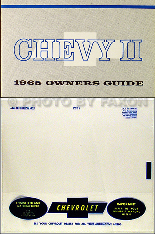 1965 Chevy II, Nova, & SS Reprint Owner's Manual Package