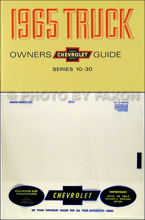 1965 Chevrolet ½-, ¾-, & 1-ton Truck Owner's Manual Package Reprint Pickup/Suburban/P-Chassis