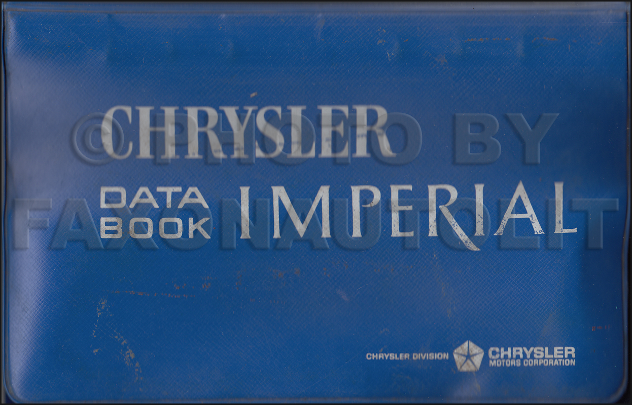 1965 Chrysler Data Book Original