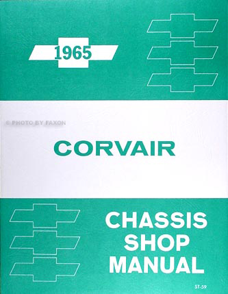 1965 Chevrolet Corvair car Shop Manual Reprint