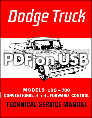 1965 Dodge Truck CD-ROM Shop Manual 