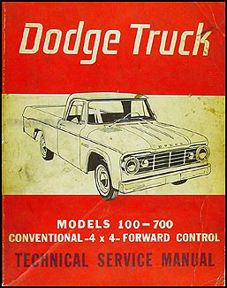 1965 Dodge 100-700 Pickup & Truck Repair Manual Original 