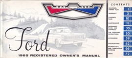 1965 Ford Galaxie Owner's Manual Original Custom 500 Galaxie 500 LTD XL Canadian