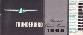 1965 Ford Thunderbird Owner's Manual Original