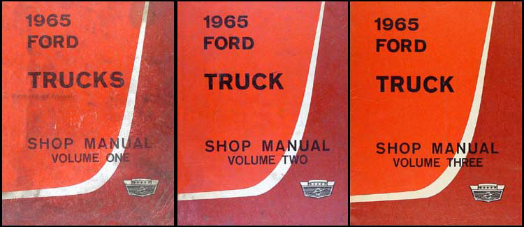 1965 Ford Truck Shop Manual Original 3 Volume Set