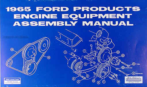 1965 Ford & Mercury 289 V8 Engine Assembly Manual Reprint