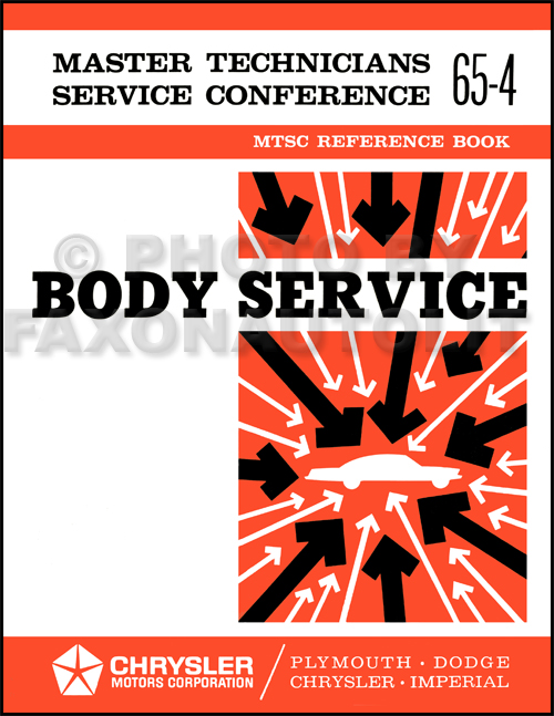 1965 MoPar Big Car Body Service Training Manual Reprint