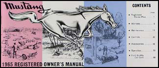 1965 Ford MUSTANG Owners Manual and Wallet Cover Free Shipping New 