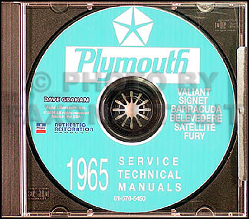 1965 Plymouth CD Repair Shop Manual Barracuda Belvedere Satellite Fury Valiant