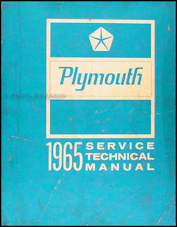 1965 Plymouth & Valiant Shop Manual Original--All Models