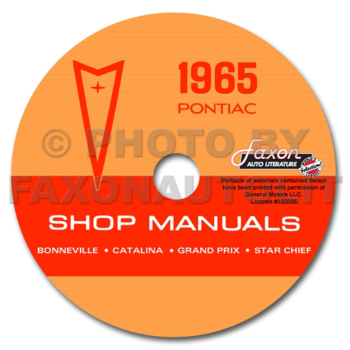 1965 Pontiac CD-ROM Body, A/C & Shop Manuals 