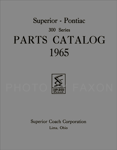 1965 Pontiac Superior Hearse & Ambulance Parts Manual Reprint
