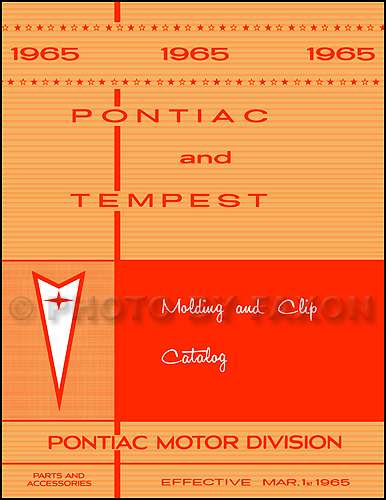 1965 Pontiac Body Molding and Clips Parts Catalog Reprint