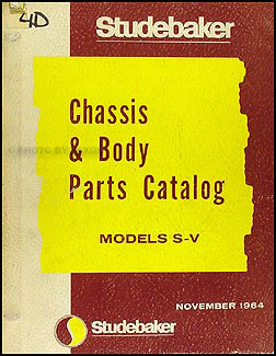 1965 Studebaker Car Parts Book Original 