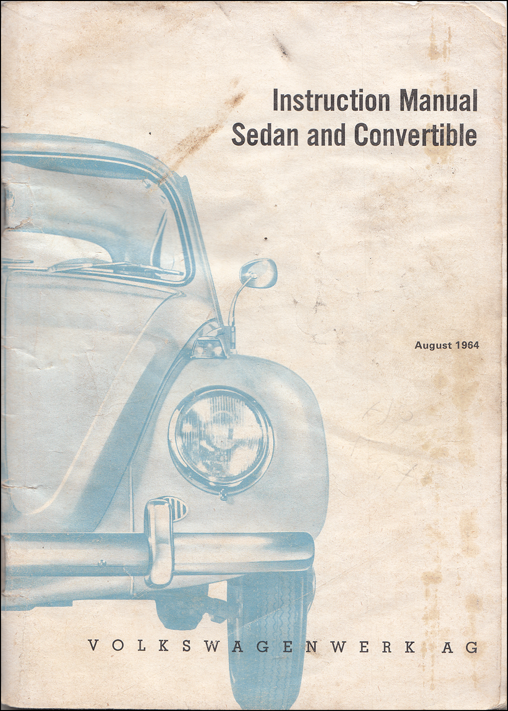 1965 Volkswagen Beetle Owner's Manual NO COVER Original Type 1 Bug 