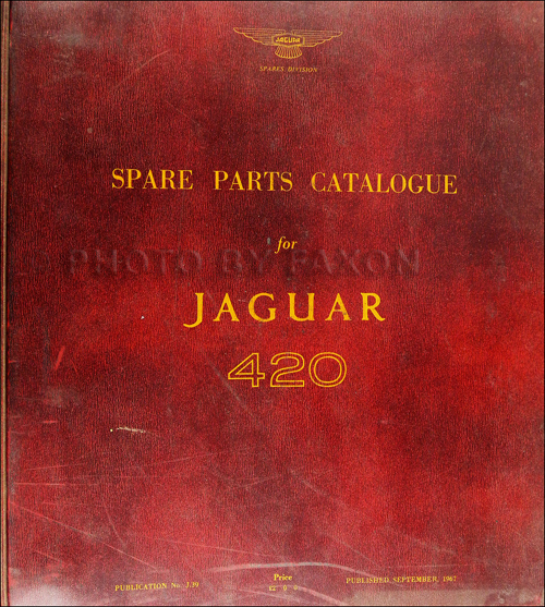 1966-1967 Jaguar 420 Parts Book Original