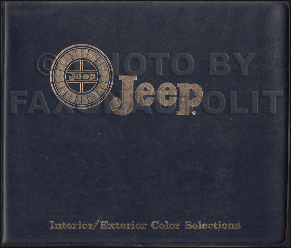 1966 Jeep Color and Upholstery Book Original