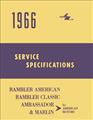 1966 AMC Service Specifications Manual Reprint