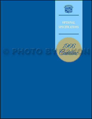 1966 Cadillac Optional Specifications Book Reprint