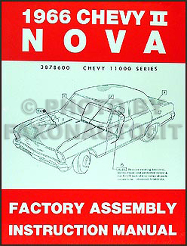 1966 Chevy II & Nova Bound Reprint Assembly Manual