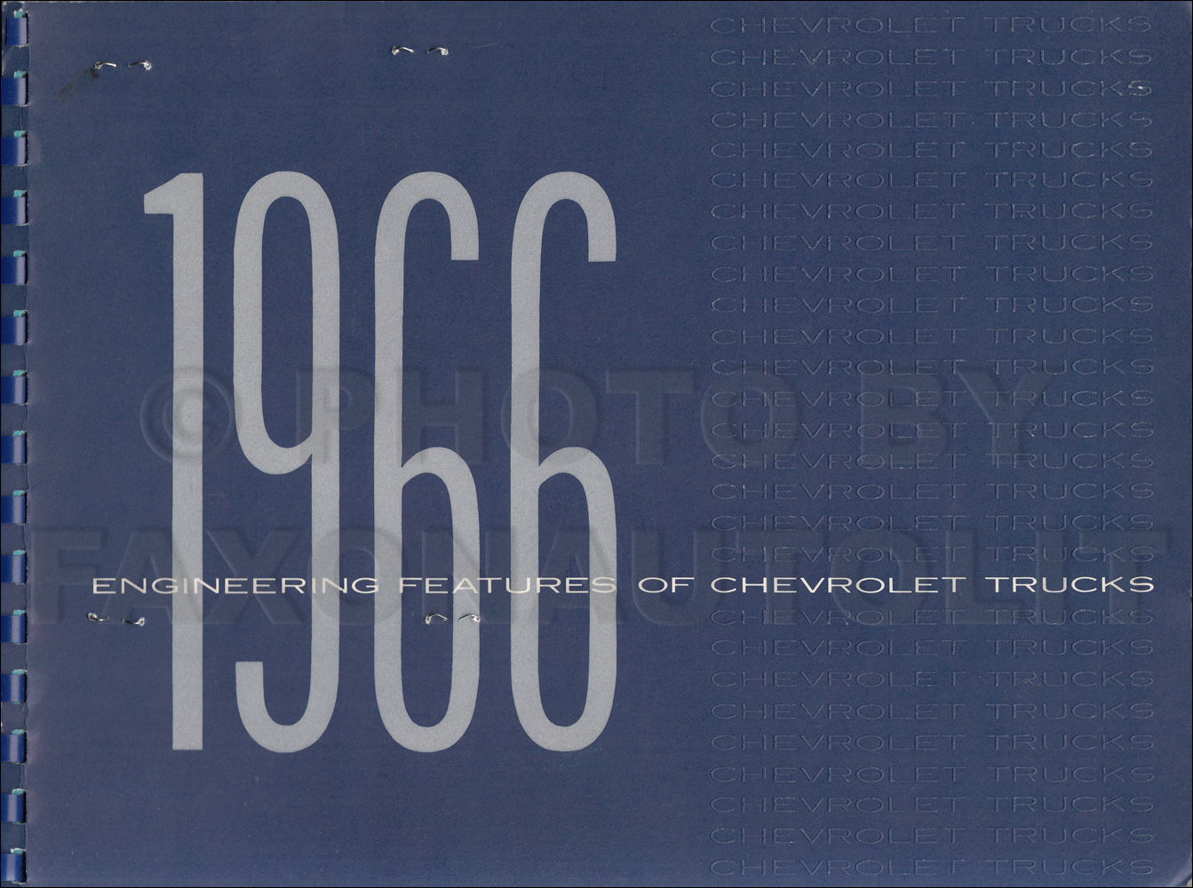 1966 Chevrolet Truck Engineering Features Manual Original