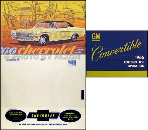 1966 Chevy Impala Convertible Owner's Manual Reprint Set
