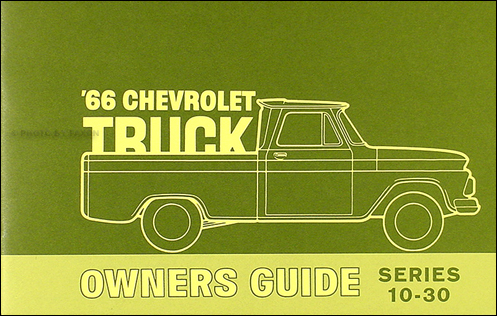 1966 Chevrolet Truck Owner's Manual Reprint Pickup Suburban P-Chassis