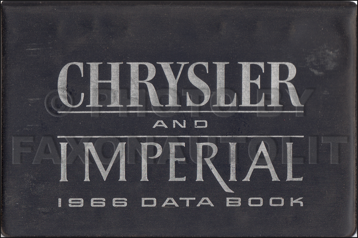 1966 Chrysler Data Book Original