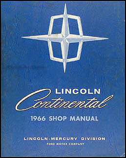 1966 Lincoln Continental Shop Manual Original