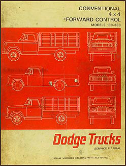 1966 Dodge 100-800 Pickup & Truck Repair Manual Original 