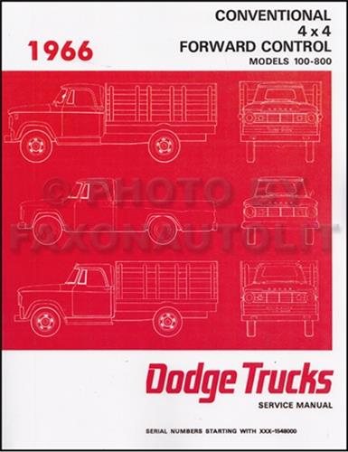 1966 Dodge 100-800 Pickup & Truck Repair Manual Original 