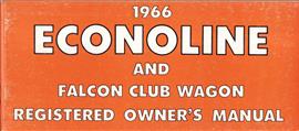 1966 Ford Econoline Owner's Manual Original Canadian