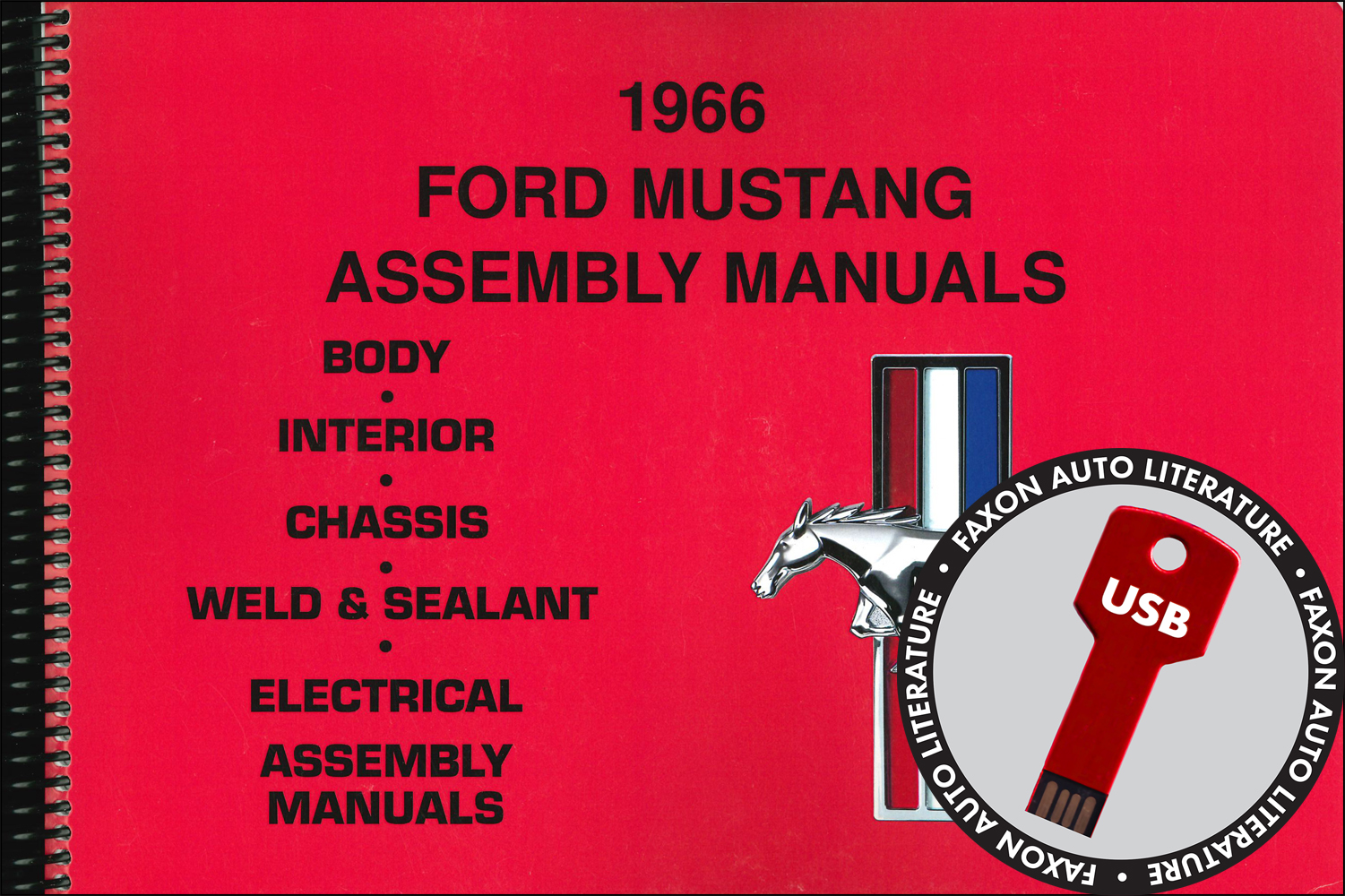 1964-1966 Ford Mustang Factory Assembly Manuals on USB