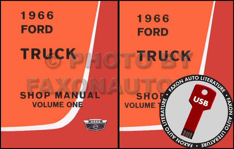 1966 Ford Truck Shop Manual Set on CD-ROM 