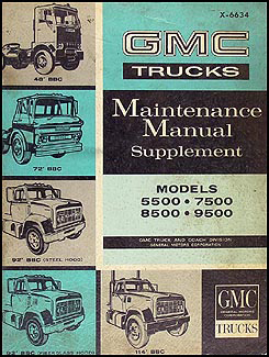 1966 GMC 5500-9500 Medium & Heavy Duty Shop Manual Original Supplement