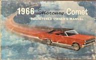 1966 Mercury Comet Owner's Manual Original Caliente Capri Cyclone Villager Voyager