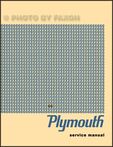 1966 Plymouth Shop Manual Reprint 