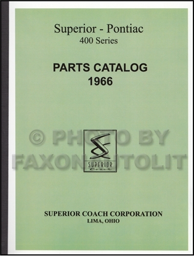 1966 Pontiac Superior 400 Limousine Series Parts Manual Reprint