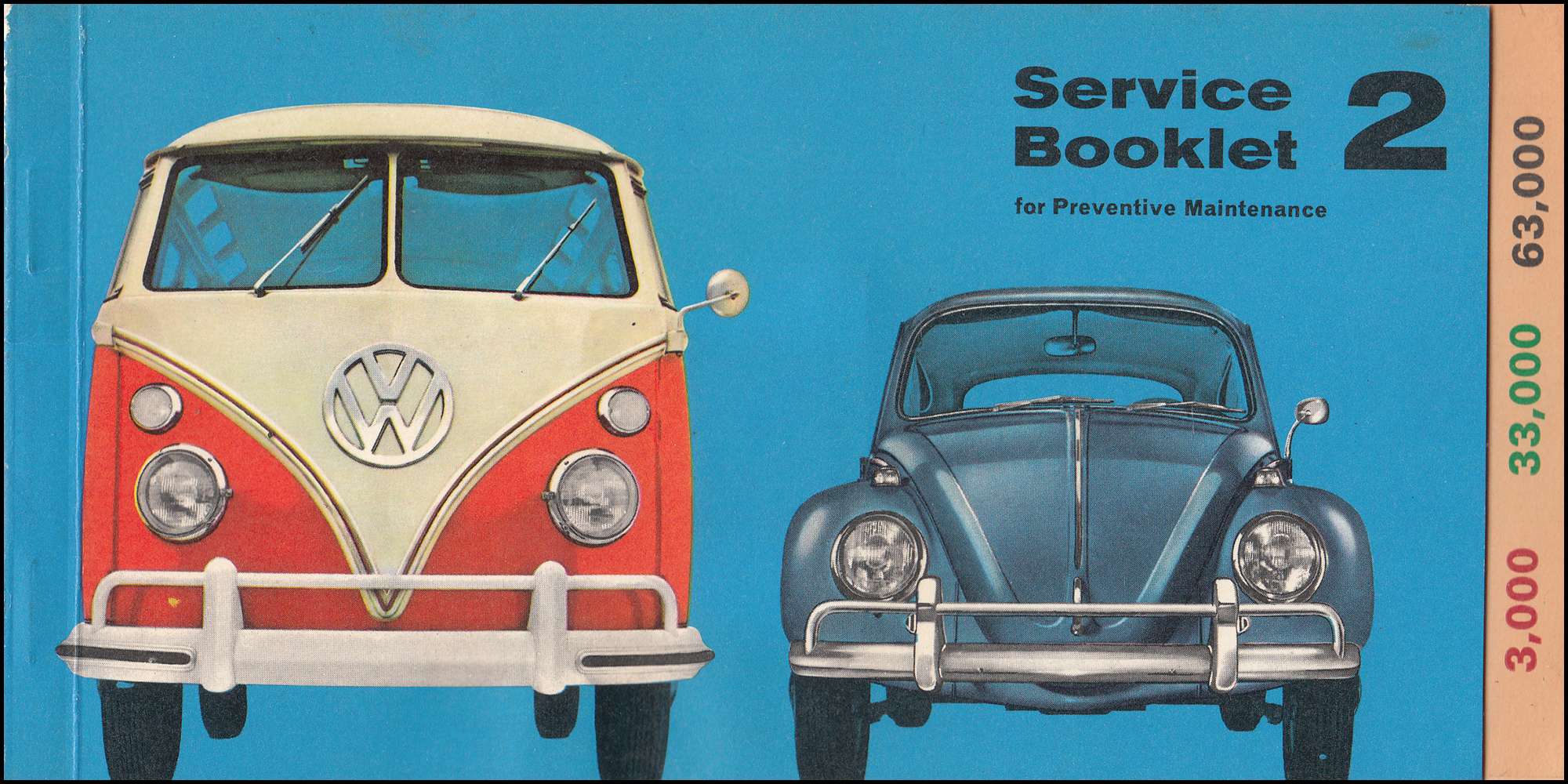 1966 Volkswagen Service Booklet Original