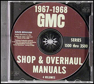 1967-1968 GMC Truck 1500-3500 Shop Manuals on CD-ROM