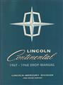 1968-1969 Lincoln Continental Mark III Shop Manual Reprint